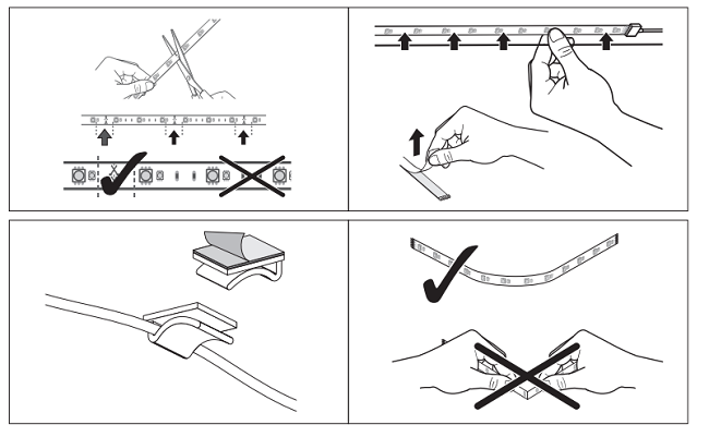 how to cut led light strips